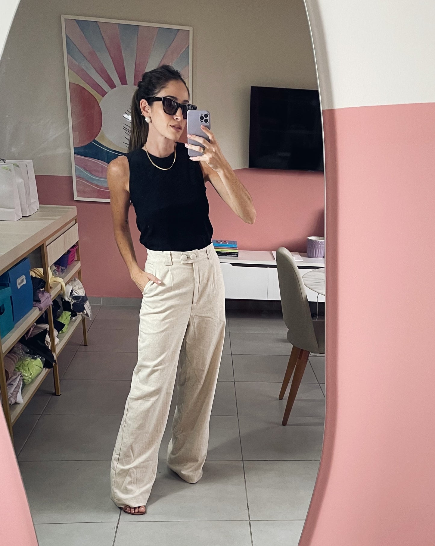 Calça Viscolinho Pietra Cru