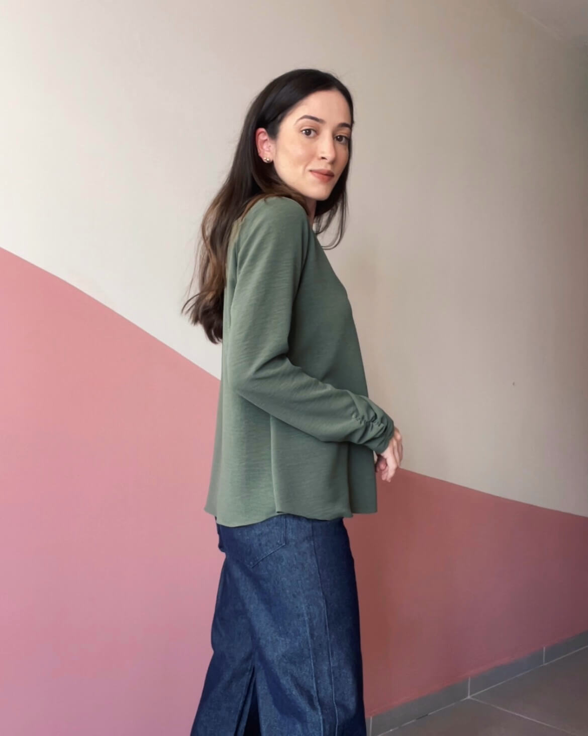 Blusa ML Arabesque Oliva
