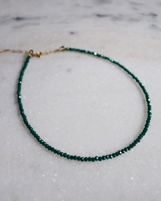Choker Celine Cristais Verde Esmeralda