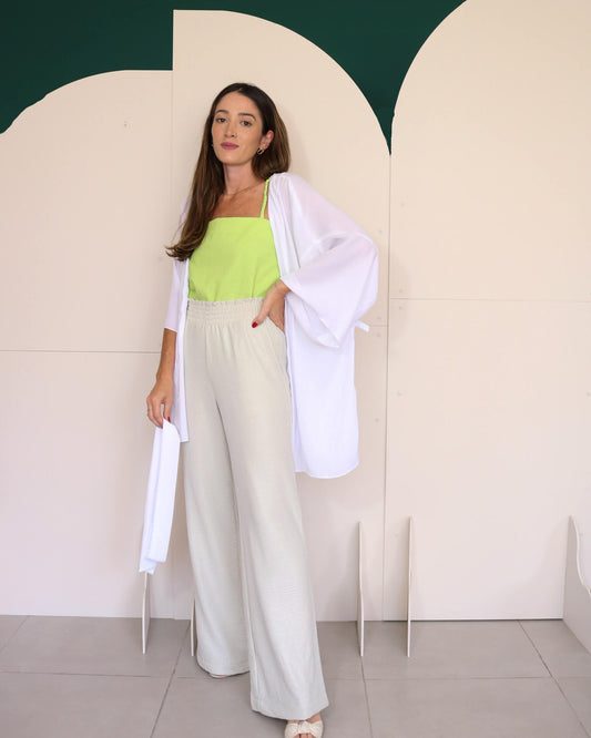 Quimono Crepe Branco