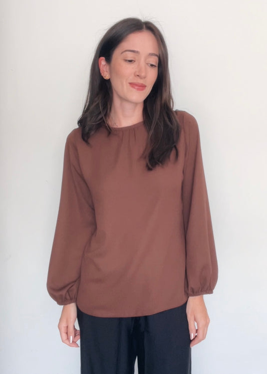Blusa ML Bufante Cecília Marrom