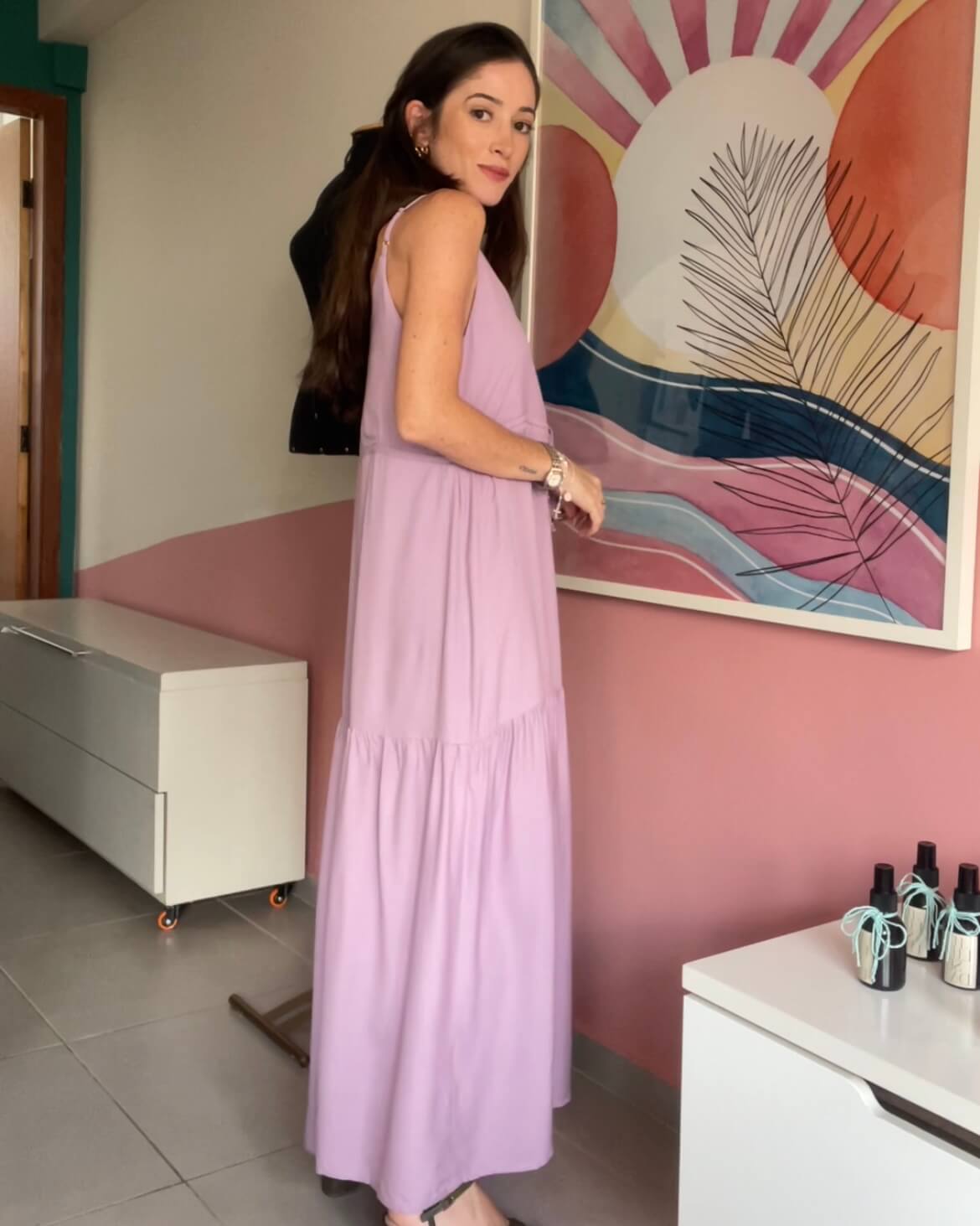 Vestido Midi Marcela Lavanda