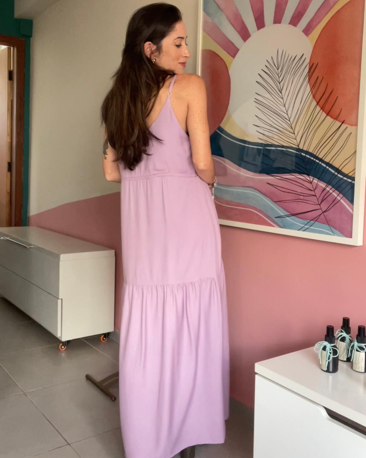 Vestido Midi Marcela Lavanda