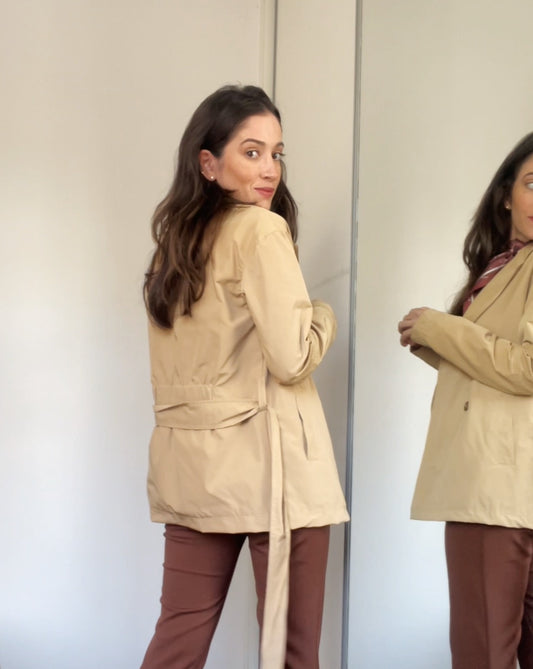 Trench Coat Feminino Casual Helena Cáqui