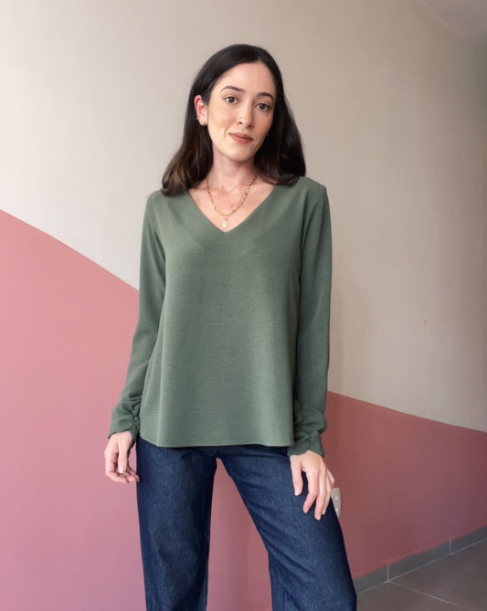 Blusa ML Arabesque Oliva