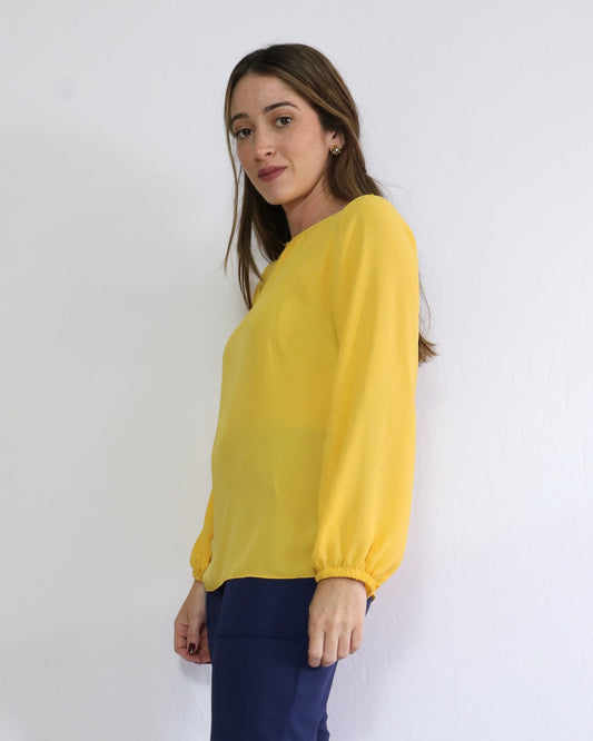 Blusa ML Bufante Cecília Amarelo Sol