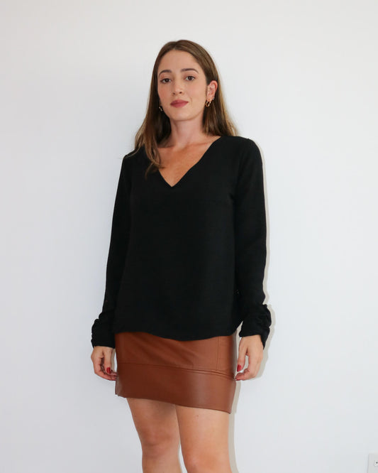 Blusa ML Arabesque Preta