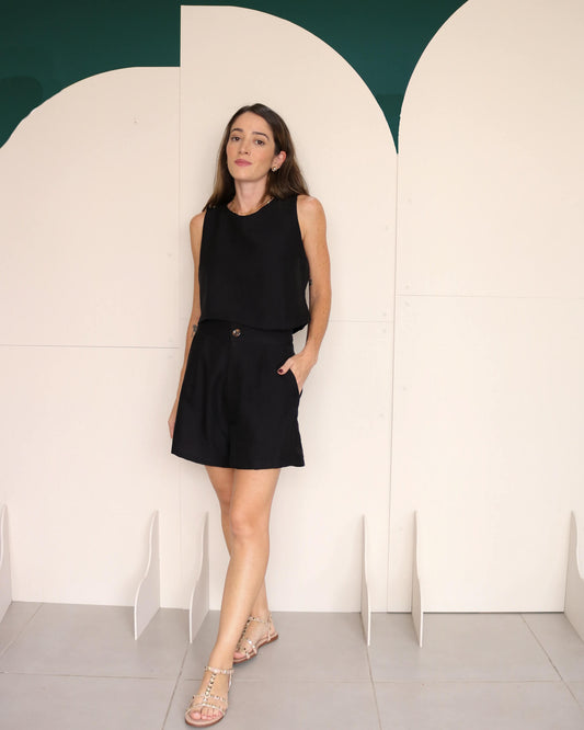 Short Alfaiataria Francesca Preto