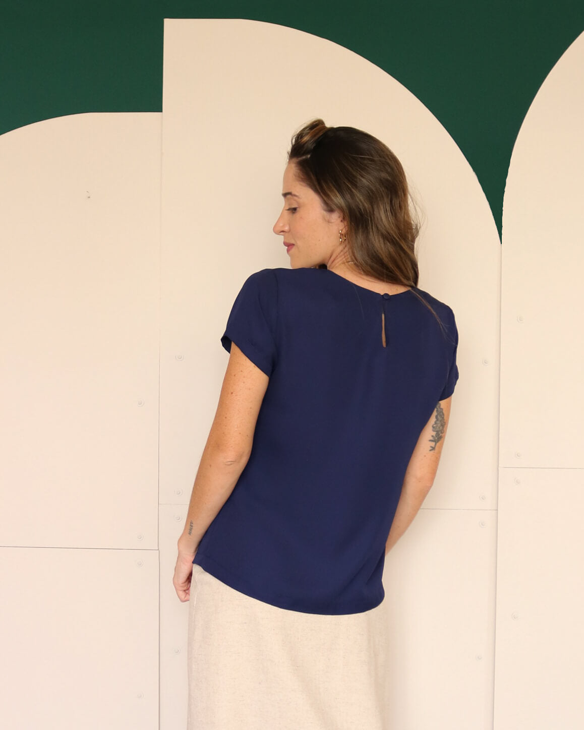 Blusa Crepe Fiorella Marinho