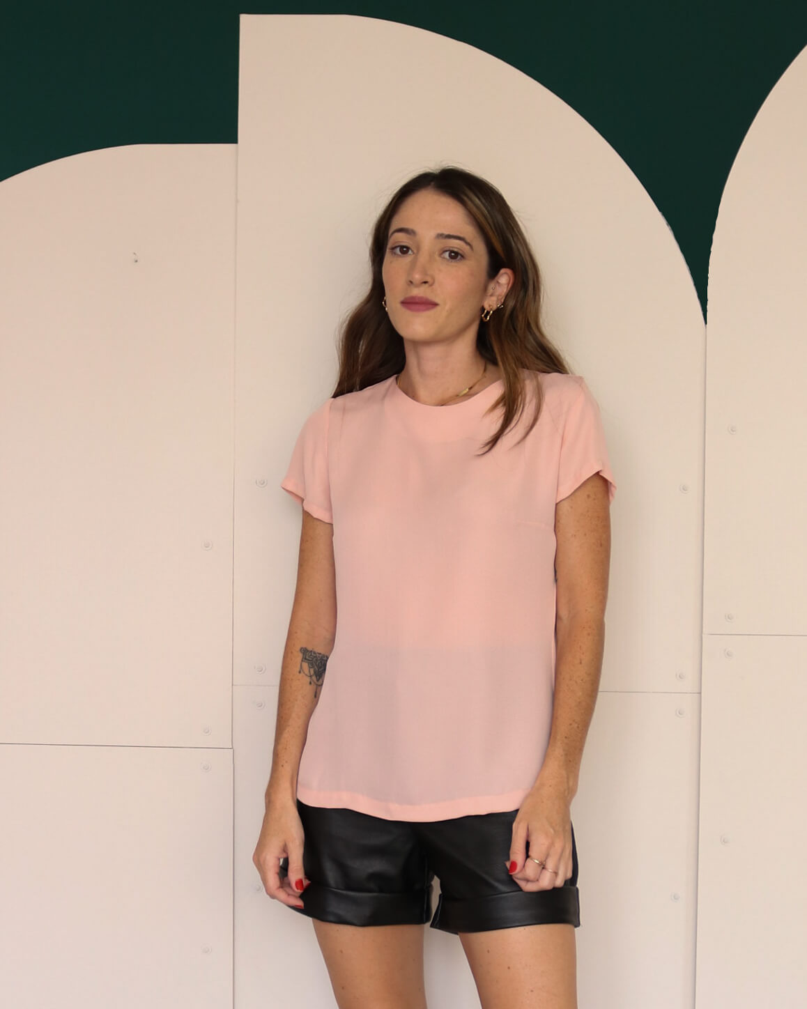 Blusa Crepe Fiorella Soft Rosê