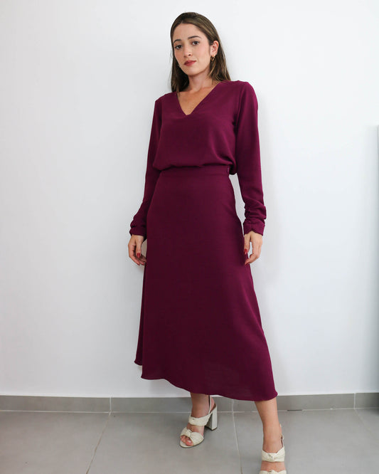 Saia midi Melissa Uva