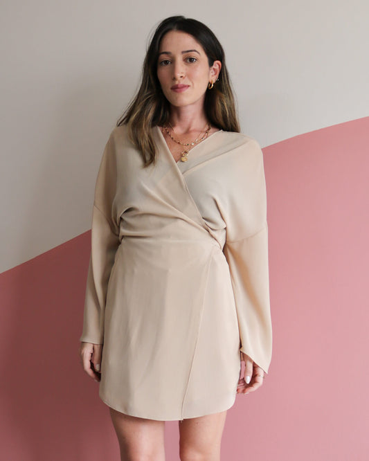 Quimono Texturizado com Amarração Jane Bege