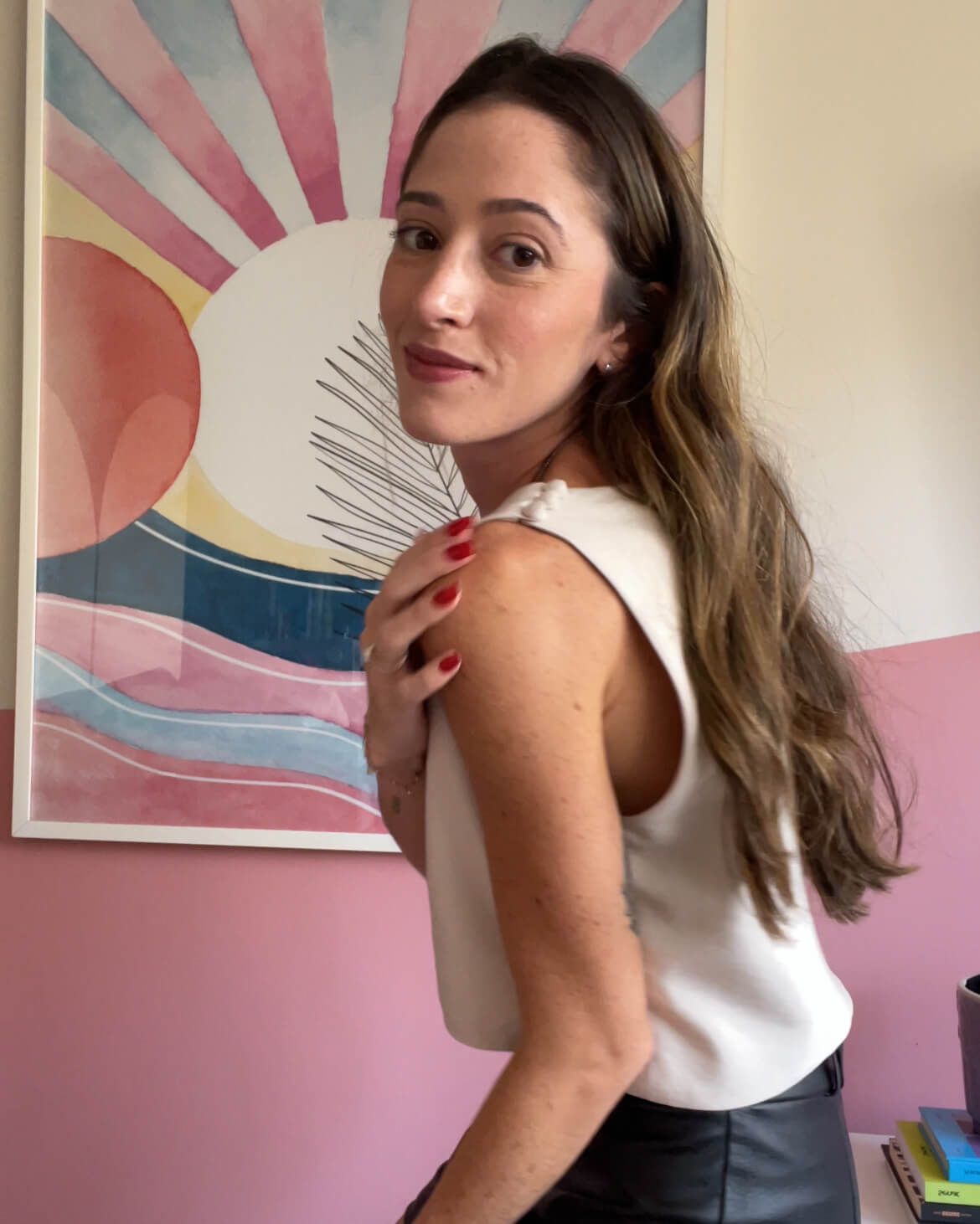 Blusa alça torcida Catarina Bege Andiroba