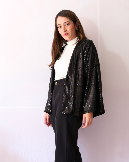 Quimono Paetês Preto