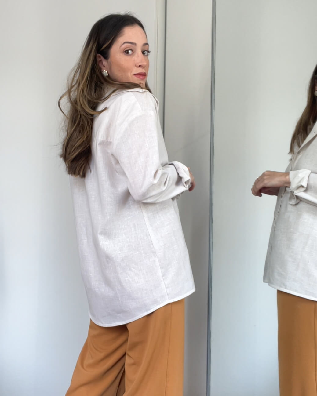 Camisa Manga Longa Listrada Mykonos Natural