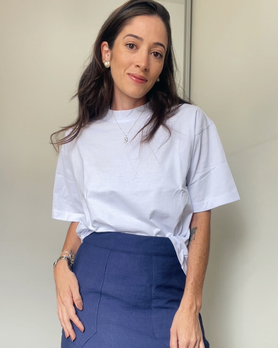 T-shirt Oversized Algodão Felippa Branca