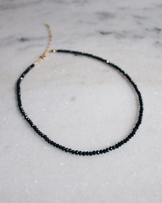 Choker Celine Cristais Turmalina Negra