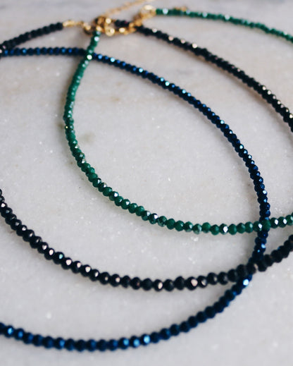 Choker Celine Cristais Verde Esmeralda