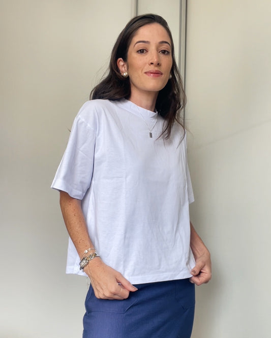 T-shirt Oversized Algodão Felippa Branca