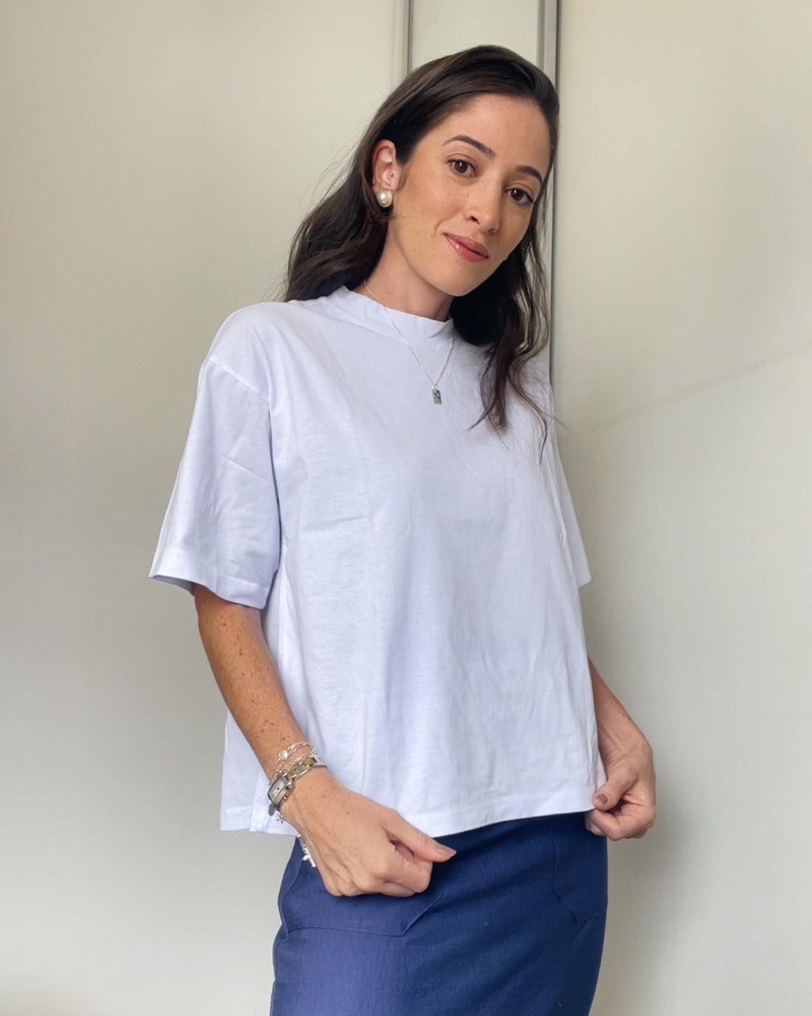 T-shirt Oversized Algodão Felippa Branca
