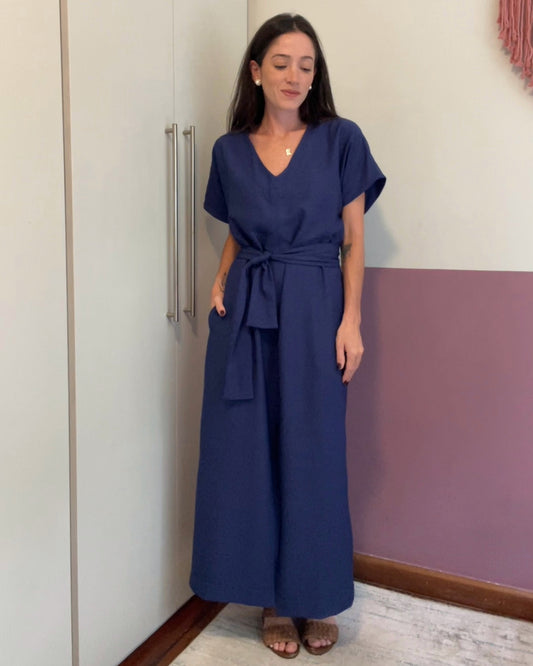 Vestido Daphne Azul Safira