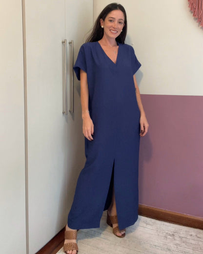 Vestido Daphne Azul Safira
