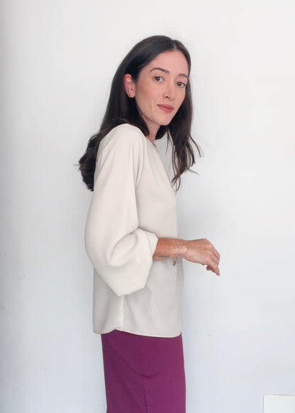 Blusa ML Bufante Cecília Gelo