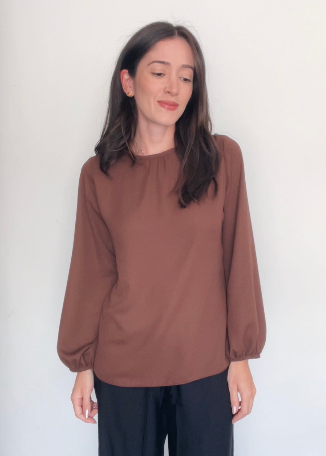 Blusa ML Bufante Cecília Marrom