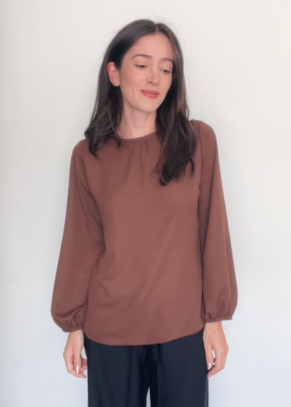Blusa ML Bufante Cecília Marrom