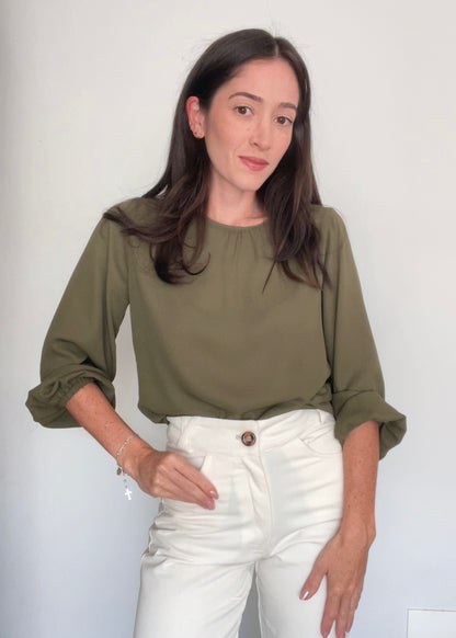 Blusa ML Bufante Cecília Militar