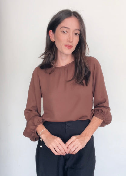 Blusa ML Bufante Cecília Marrom