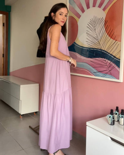 Vestido Midi Marcela Lavanda