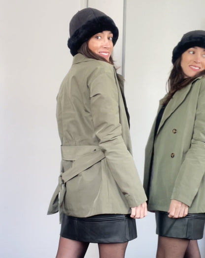 Trench Coat Feminino Casual Helena Verde Oliva