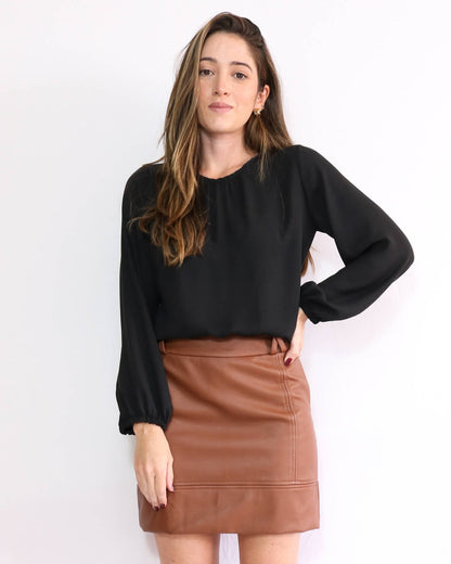 Blusa ML Bufante Cecília Preta