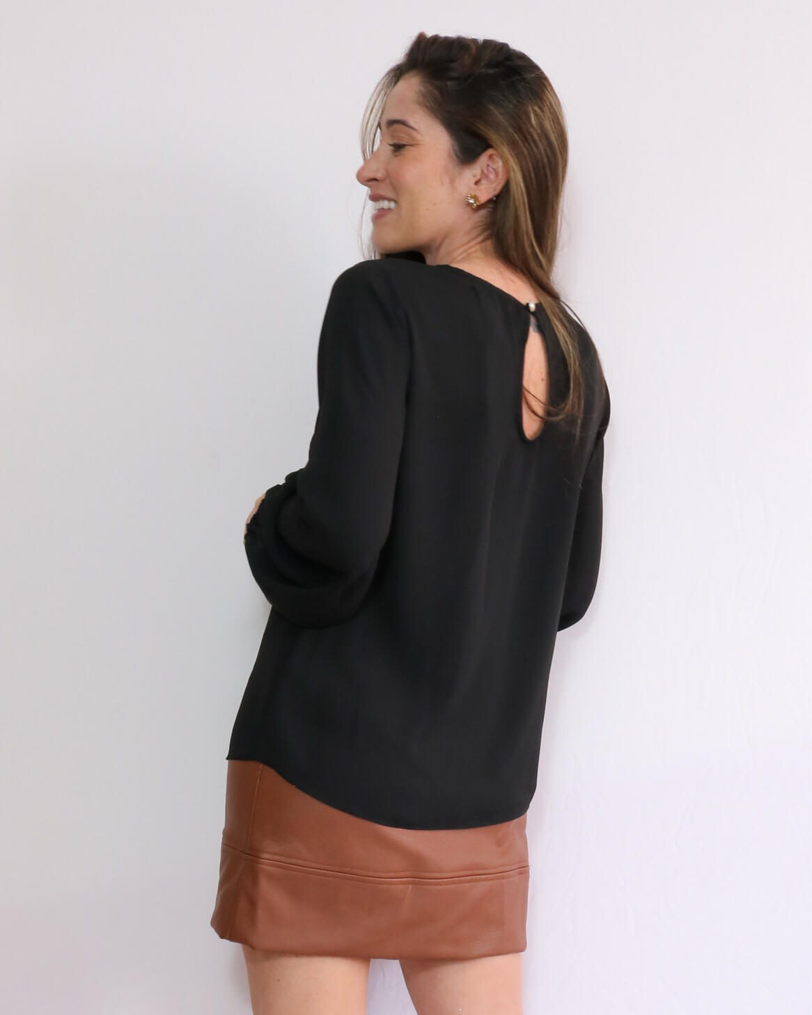 Blusa ML Bufante Cecília Preta