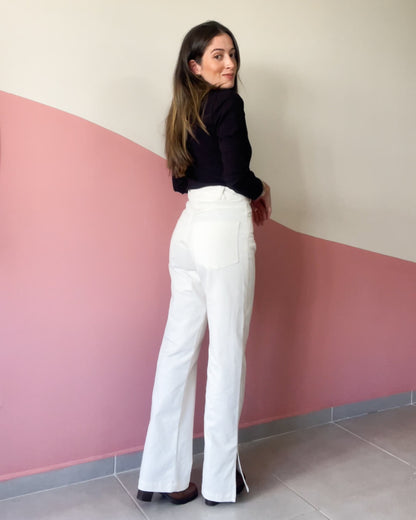 Calça Dulce Sarja Off White