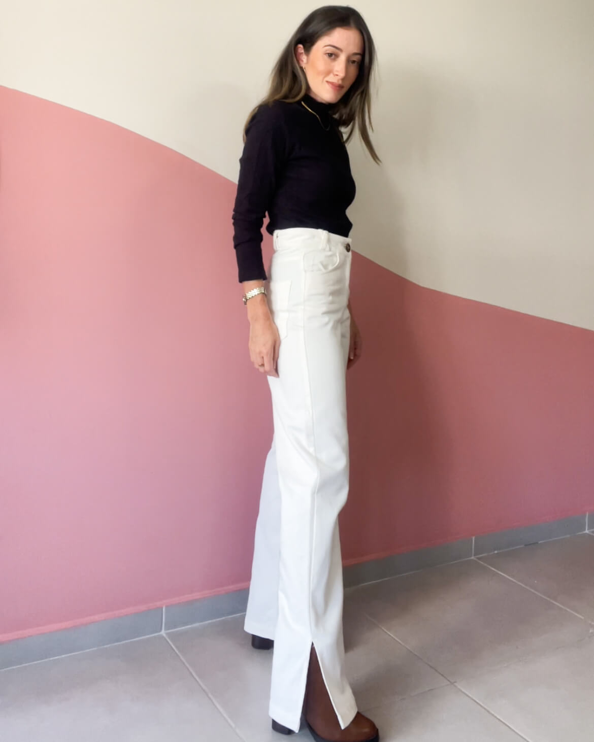 Calça Dulce Sarja Off White