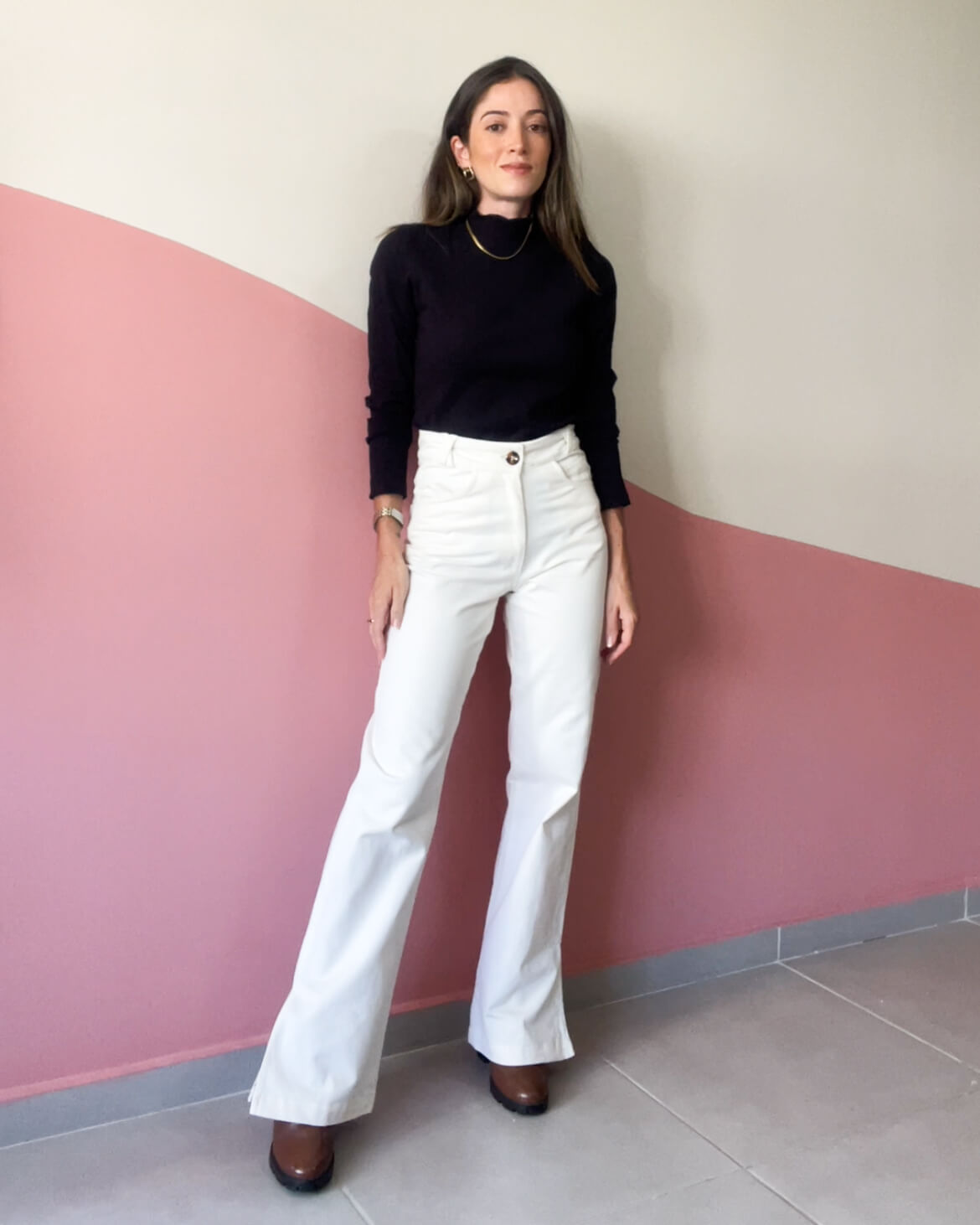 Calça Dulce Sarja Off White