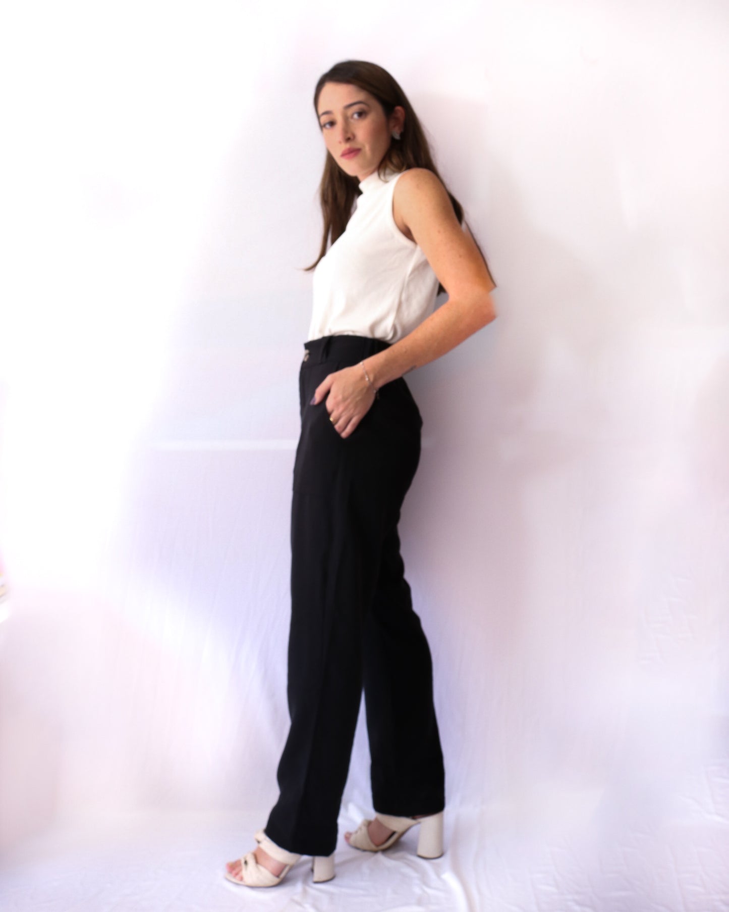 Calça Reta Lara Preta