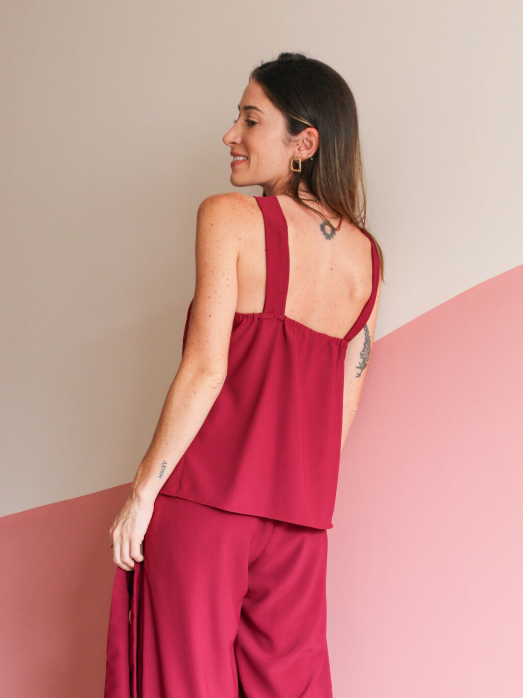 Blusa Nó Betina Bordô