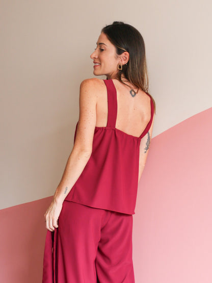 Blusa Nó Betina Bordô