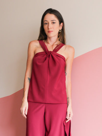 Blusa Nó Betina Bordô