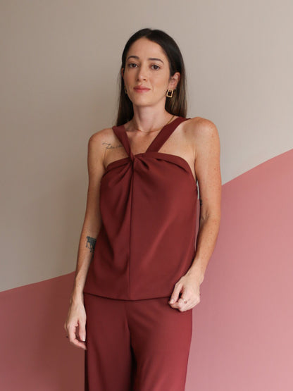 Blusa Nó Betina Marrom