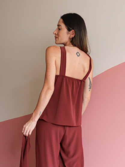 Blusa Nó Betina Marrom