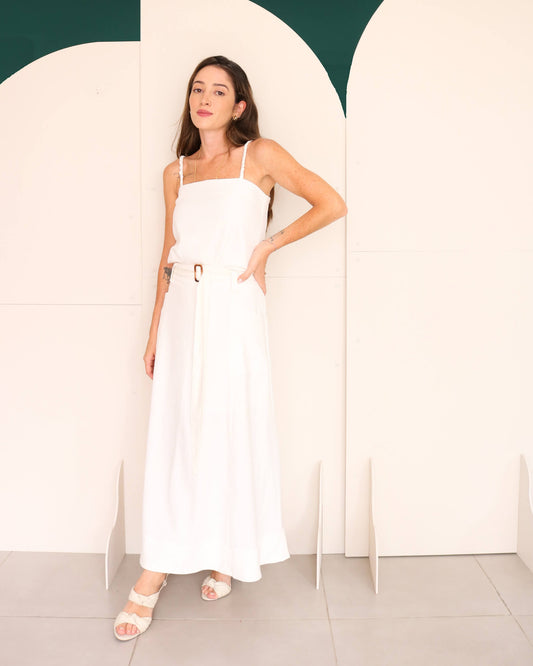 Saia midi Giovanna Off White